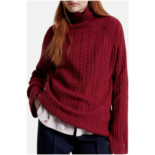 TOMMY HILFIGER Soft wool ao cable roll-nk sweater